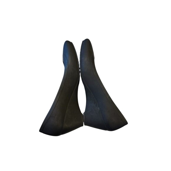 Crocs Lina Dual Comfort Wedge Heels Shoes Women's sz 11 Black Rubber Lightweight - Picture 4 of 7